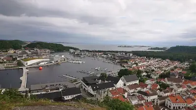 Mandal på Sørlandet sett från Uranienborg