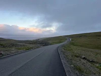 Europaväg E69 på Magerøya nära Nordkap