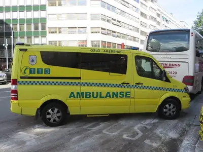 Norsk ambulans som illustration till akut hjälp